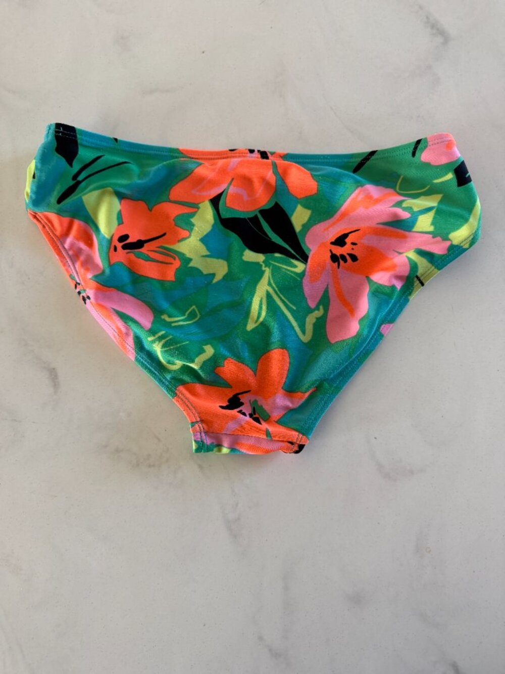 Bundle of 2 Women's Bikini Bottoms - Tropical Floral Print + Solid Lavender - M - Picture 5 of 10